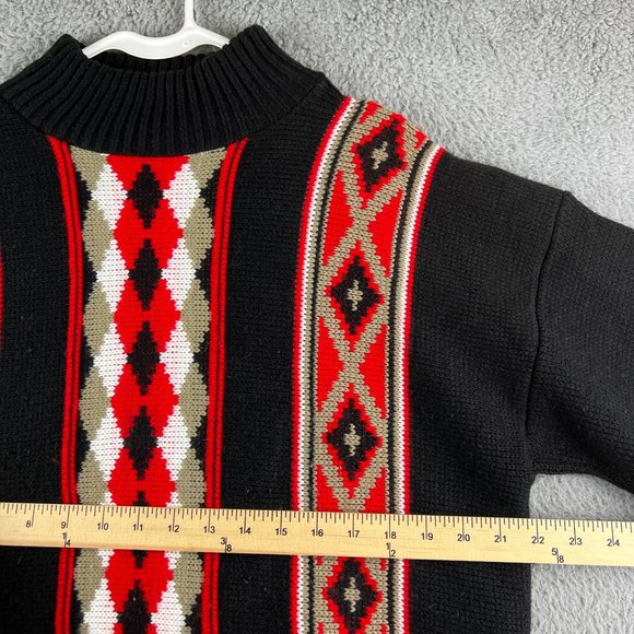 Vintage Clifton Place Mens Size L  Aztec Design Mock Neck - Picture 7 of 9